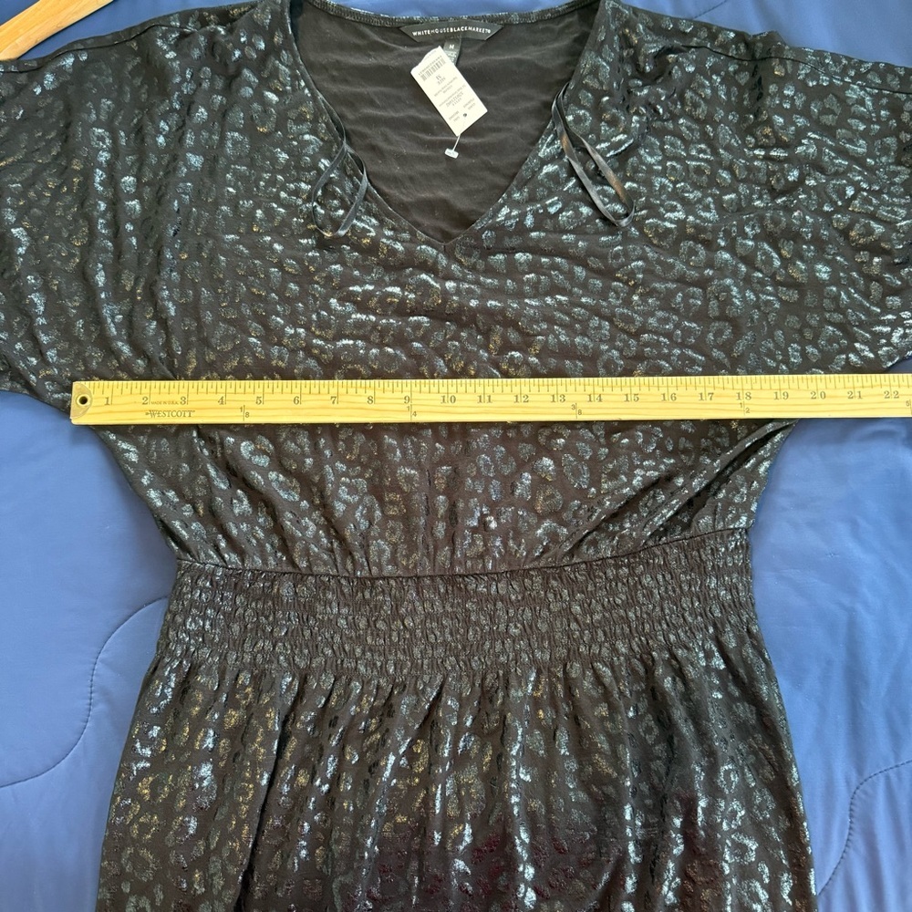 White House Black Market, NWT, Black Sequin Mini Dress, Size M - Picture 11 of 13
